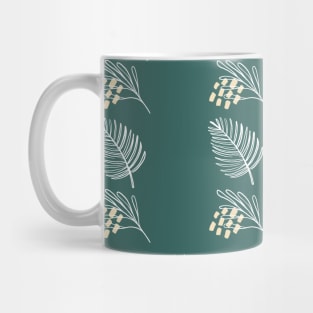 Tropical pattern with exotic plants silhouettes Mug